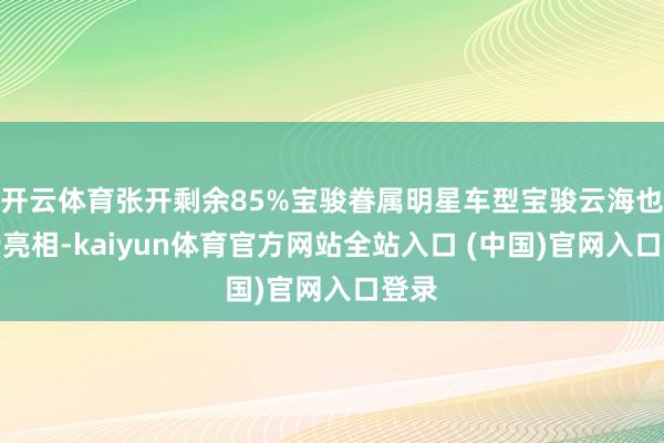 开云体育张开剩余85%宝骏眷属明星车型宝骏云海也同步亮相-kaiyun体育官方网站全站入口 (中国)官网入口登录