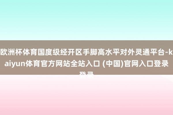 欧洲杯体育国度级经开区手脚高水平对外灵通平台-kaiyun体育官方网站全站入口 (中国)官网入口登录