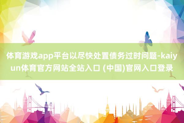 体育游戏app平台以尽快处置债务过时问题-kaiyun体育官方网站全站入口 (中国)官网入口登录